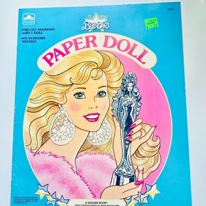 Vintage 1989 Super Star Barbie Paper Doll Book